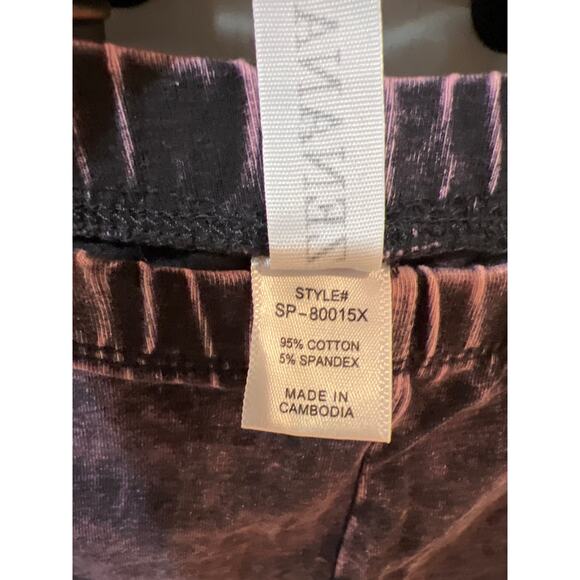 Zenana Leggings Womens 1X Pink Jean Look Jeggings Cotton Spandex Stretch Pants - Picture 5 of 8